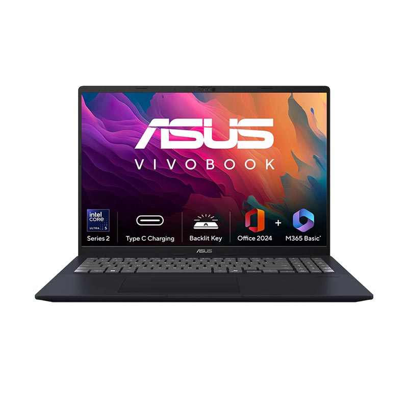Picture of Asus Vivobook 16 - Intel Core Ultra 5 225H 16" (40.64 cm) X1607CA-MB139WS Thin & Light Laptop  (16GB/ 512GB SSD/ WUXGA Display/ Intel Graphics/ Windows 11 Home/ MS Office 2024/ 1 Year Warranty/ Quiet Blue/ 1.88 Kg)